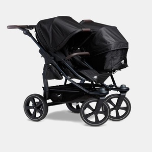 TFK Duo 2 Kombi Zwillingskinderwagen Set 2in1 Luftkammerbereifung – Schwarz 151747