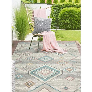 The Carpet - Palma Indoor- & Outdoor-Teppich, modernes Design, Wohnzimmer, wetterfest & UV-beständig, langlebig und pflegeleicht, Creme, 240 x 340 cm
