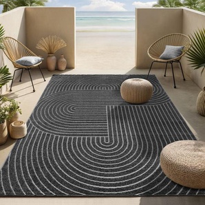 The Carpet - Santo Plus moderner Teppich - hochwertiger Wohnzimmer Schlafzimmer Teppich, Boho Design, Anthrazit, 140 x 200 cm