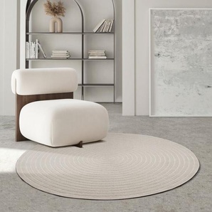 The Carpet - Santo Plus moderner Teppich - hochwertiger Wohnzimmer Schlafzimmer Teppich, Boho Design, Creme, 120 x 120 cm