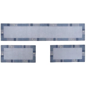 THEKO Wollteppich  Royal Ganges ¦ blau ¦ Wolle ¦ Maße (cm): B: 70 H: 1,3