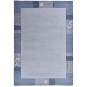 THEKO Wollteppich  Royal Ganges ¦ blau ¦ Wolle ¦ Maße (cm): B: 160 H: 1,3