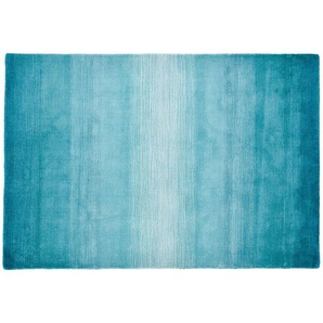THEKO Wollteppich  Wool Comfort ¦ blau ¦ Wolle ¦ Maße (cm): B: 140 H: 1,4