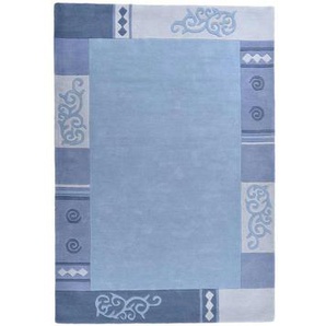 THEKO Teppich   ¦ blau ¦ Wolle ¦ Maße (cm): B: 90 H: 1,4