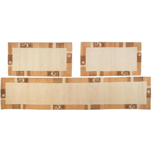 THEKO Wollteppich  Royal Ganges ¦ gelb ¦ Viskose ¦ Maße (cm): B: 70 H: 1,3