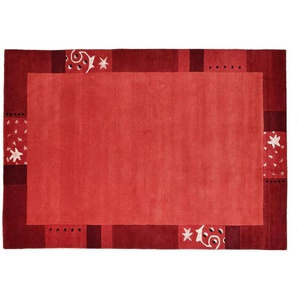 THEKO Wollteppich  Royal Ganges ¦ rot ¦ Wolle ¦ Maße (cm): B: 70 H: 1,3