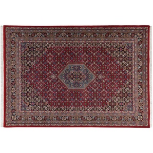 THEKO Orientteppich  Benares Bidjar ¦ rot ¦ Wolle ¦ Maße (cm): B: 120 H: 1,2