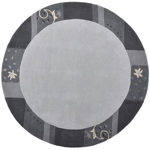 THEKO Wollteppich  Royal Ganges ¦ silber ¦ Wolle ¦ Maße (cm): B: 150 H: 1,3