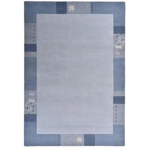THEKO Wollteppich - blau - Wolle - 120 cm - 1,3 cm | Möbel Kraft