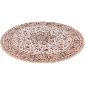 THEKO Wollteppich Dolna - 859, rund, Höhe: 10 mm, Kurzflor, reine Wolle, Orient-Optik