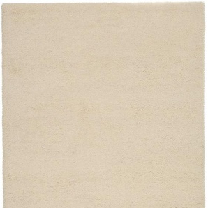 THEKO Wollteppich Hadj Uni, rechteckig, Höhe: 25 mm, echter Berber Teppich, reine Wolle, meliert, handgeknüpft