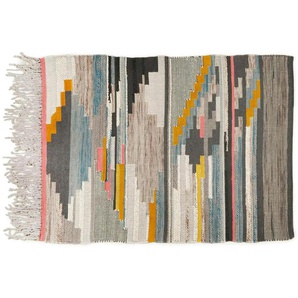 THEKO Wollteppich - mehrfarbig - Baumwolle - 140 cm - 0,7 cm | Möbel Kraft
