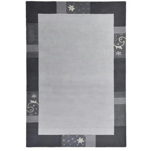 THEKO Wollteppich - silber - Wolle - 120 cm - 1,3 cm | Möbel Kraft