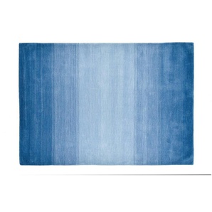 THEKO Wollteppich  Wool Comfort ¦ blau ¦ Wolle ¦ Maße (cm): B: 90 H: 1,4