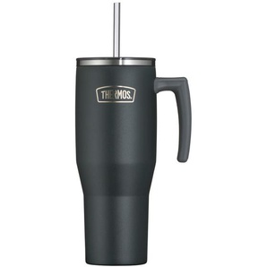 Thermos Thermobecher Refreshing Series, Schwarz, Metall, 1,1 L, BPA-frei, doppelwandig, hält warm, kalt, rostfrei, schadstofffrei, Kaffee & Tee,