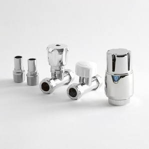Thermostatisches Durchgangsventil, Paar, in Chrom – Select Hudson Reed