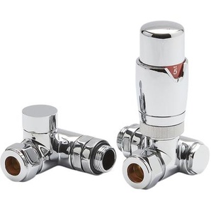 Thermostatisches Eckventil-Set für den Mischbetrieb, in Chrom – Hudson Reed