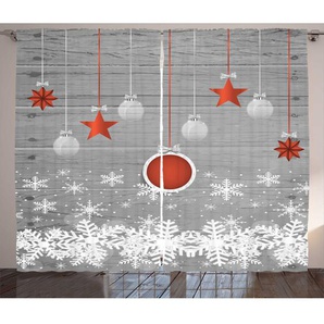 Thermovorhang-Set Weihnachten mit Zwickelfalte, blickdicht