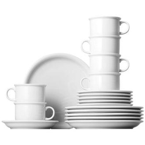 Thomas Kaffeeservice Trend weiß, Weiß, Keramik, 18-teilig, 180 ml,180 ml, 31.6x28.2x31.6 cm, robust, lebensmittelecht, Essen & Trinken, Geschirr, Geschirr-Sets, Kaffeeservice