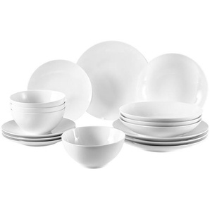 Thomas Kombiservice Loft, Weiß, Keramik, 16-teilig, Uni, 800 ml, 30x38.5 cm, DIN EN ISO 14001, DIN EN ISO 50001, DIN EN ISO 9001, Essen & Trinken, Geschirr, Geschirr-Sets, Kombiservice