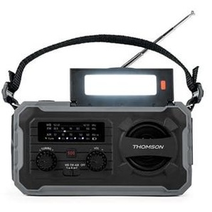 Thomson Emergency Hand Crank Radio with Solar - Grey