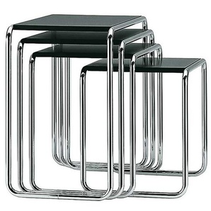 Thonet Satztisch B9, Designer Marcel Breuer, 60x45-66x39 cm