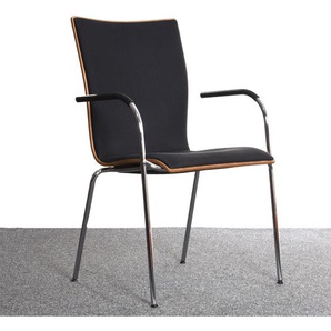 Thonet Stuhl, Buche Korpus ,Chrom Beine, Polster Textil, gebraucht