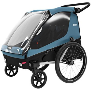 Thule Fahrradanhänger Courier, Blau, Schwarz, Metall, 32x105x76 cm, Freizeit, Sport & Fitness, Fahrradanhänger