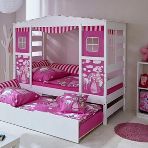 Ticaa Hausbett Lio, Hausbett, inkl. Zusatzbett und Rollrost