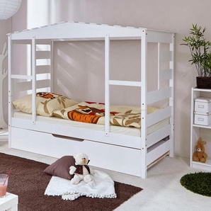 Ticaa Hausbett Lio, Hausbett, inkl. Zusatzbett und Rollrost