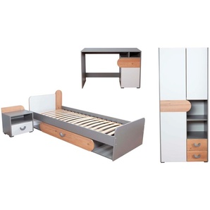 Ticaa Jugendzimmer Mira, 4-tlg, Grau 4155706