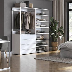 Tiefes offenes Regalelement 110 cm 93 x 110 x 54cm Weiß