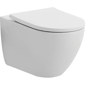 VEROSAN Tiefspül-WC ADONIS Twister Flus, wandhängend, Abgang waagerecht, Set, spülrandlos