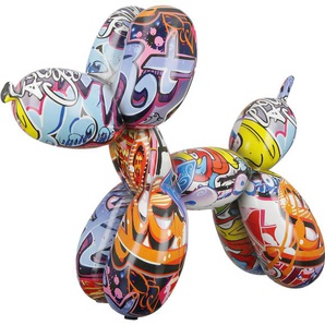 Tierfigur CASABLANCA BY GILDE Ballon Hund Street Art Dekofiguren Gr. B/H/T: 28 cm x 25 cm x 11 cm, bunt Tierfiguren