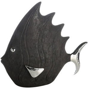 Tierfigur CASABLANCA BY GILDE Figur Fisch Dekofiguren Gr. B/H/T: 36 cm x 33 cm x 15 cm, schwarz Tierfiguren