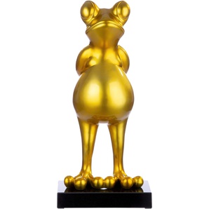 Tierfigur CASABLANCA BY GILDE Skulptur Frosch gold Dekofiguren Gr. B/H/T: 32 cm x 68 cm x 30 cm, goldfarben Tierfiguren