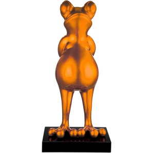 Tierfigur CASABLANCA BY GILDE Skulptur Frosch orange Dekofiguren Gr. B/H/T: 32 cm x 68 cm x 30 cm, orange Tierfiguren