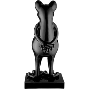 Tierfigur CASABLANCA BY GILDE Skulptur Frosch schwarz Dekofiguren Gr. B/H/T: 32 cm x 68 cm x 30 cm, schwarz Tierfiguren