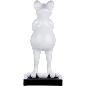 Tierfigur CASABLANCA BY GILDE Skulptur Frosch weiß Dekofiguren Gr. B/H/T: 32 cm x 68 cm x 30 cm, weiß Tierfiguren