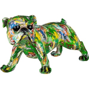 Tierfigur CASABLANCA BY GILDE XL Bulldogge Street Art Dekofiguren Gr. B/H/T: 74 cm x 39 cm x 36 cm, Tier, bunt Tierfiguren Graffiti-Design
