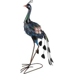 Tierfigur GILDE Pfau Dekofiguren Gr. B/H/T: 24 cm x 57 cm x 16 cm, Tier, bunt Tierfiguren