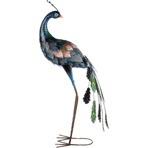 Tierfigur GILDE Pfau Dekofiguren Gr. B/H/T: 55 cm x 78 cm x 35 cm, Tier, bunt Tierfiguren