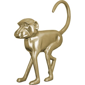 Tierfigur GILDE Skulptur Monkey Dekofiguren Gr. B/H/T: 41 cm x 45 cm x 11 cm, goldfarben Tierfiguren