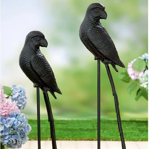 Tierfigur GILDE Skulptur Parrot Dekofiguren Gr. B/H/T: 21 cm x 97 cm x 21 cm, schwarz Weihnachtsengel Weihnachtsfiguren