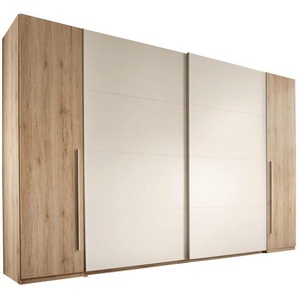Time Kleiderschrank, Weiß, Eiche San Remo, Holzwerkstoff, 10 Fächer, 315x225x61 cm, Kombination aus Dreh- und Schwebetüren, Schlafzimmer,