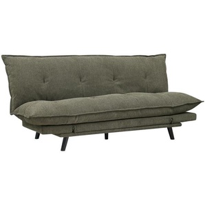 Time Schlafsofa, Grün, Textil, Kautschukholz, teilmassiv, 2-Sitzer, 196x83x82 cm, Kinder- & Jugendzimmer, Jugendmöbel, Jugendsofas