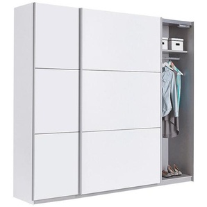 Time Schwebetürenschrank, Weiß, Holzwerkstoff, 2 Fächer, 222x210x61 cm, umfangreiches Zubehör erhältlich, in verschiedenen Größen erhältlich,