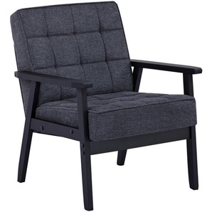 Time Sessel, Grau, Holz, Textil, Kiefer, vollmassiv, Sperrholz, 64x77.5x67 cm, Bsci, Stühle