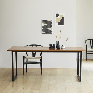 Tisch aus massivem Teakholz und Metall 8 Pers.