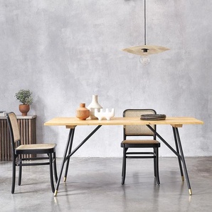Tisch aus massiver Kiefer und Metall 6 pers.